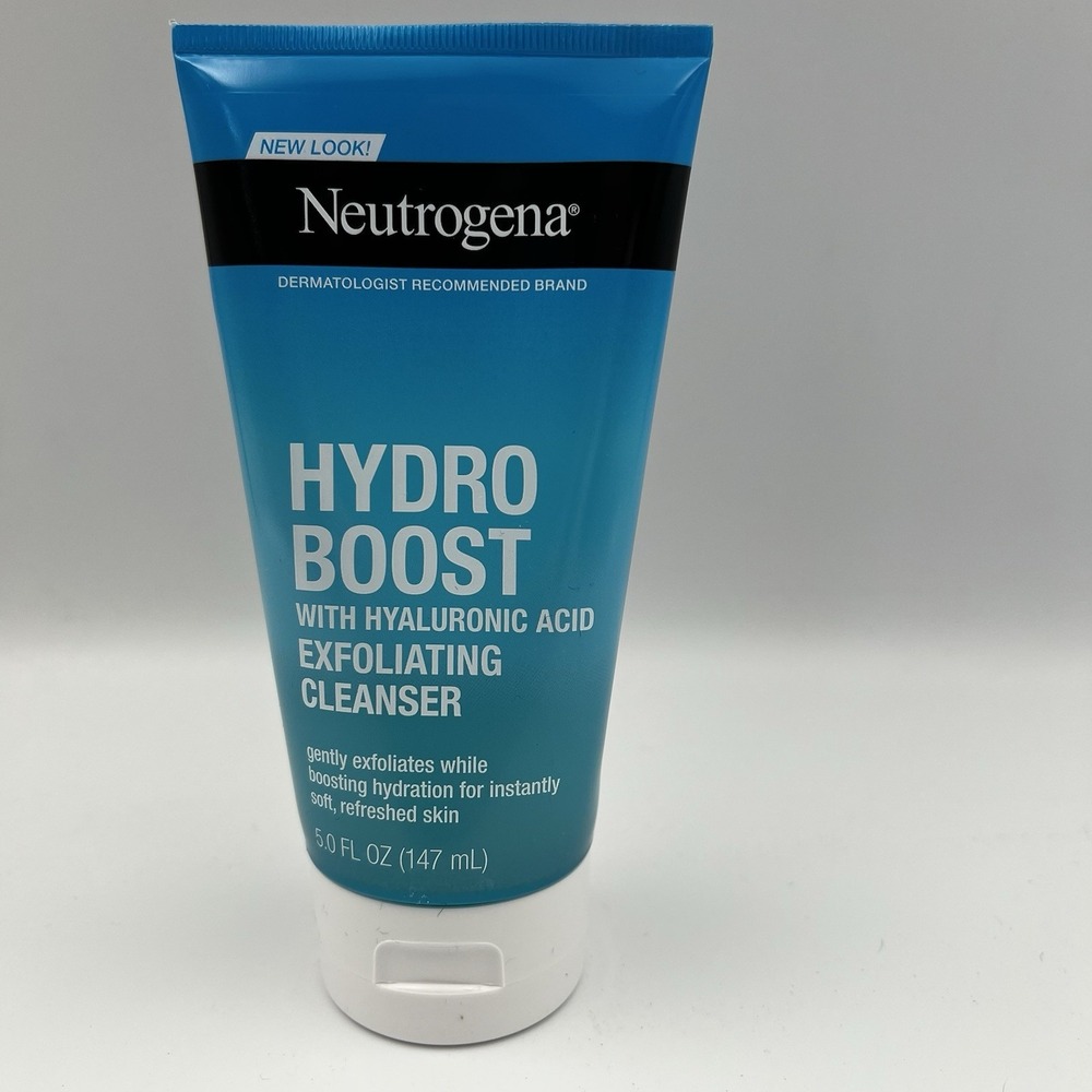 New! Neutrogena Hydro Boost Exfoliating Cleanser 5 OZ Hyaluronicâ Acid
